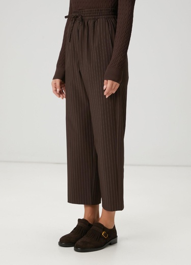  Beymen Club Kadın Kahverengi Çizgili Pantolon