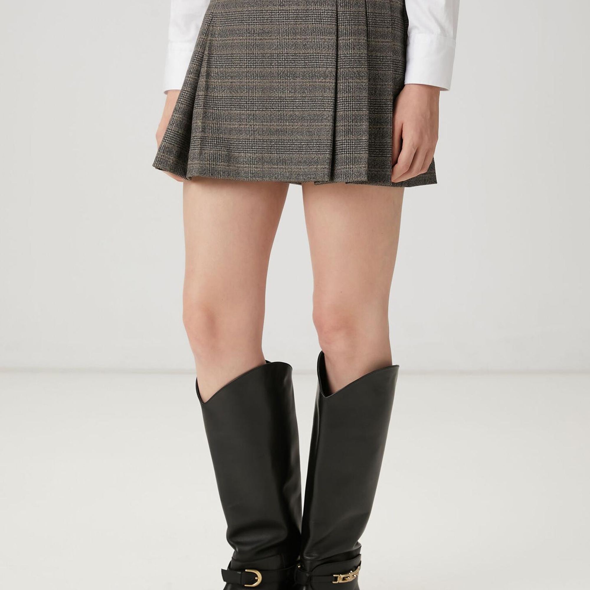 Beymen Club Kadın Gri Ekoseli Şort Etek