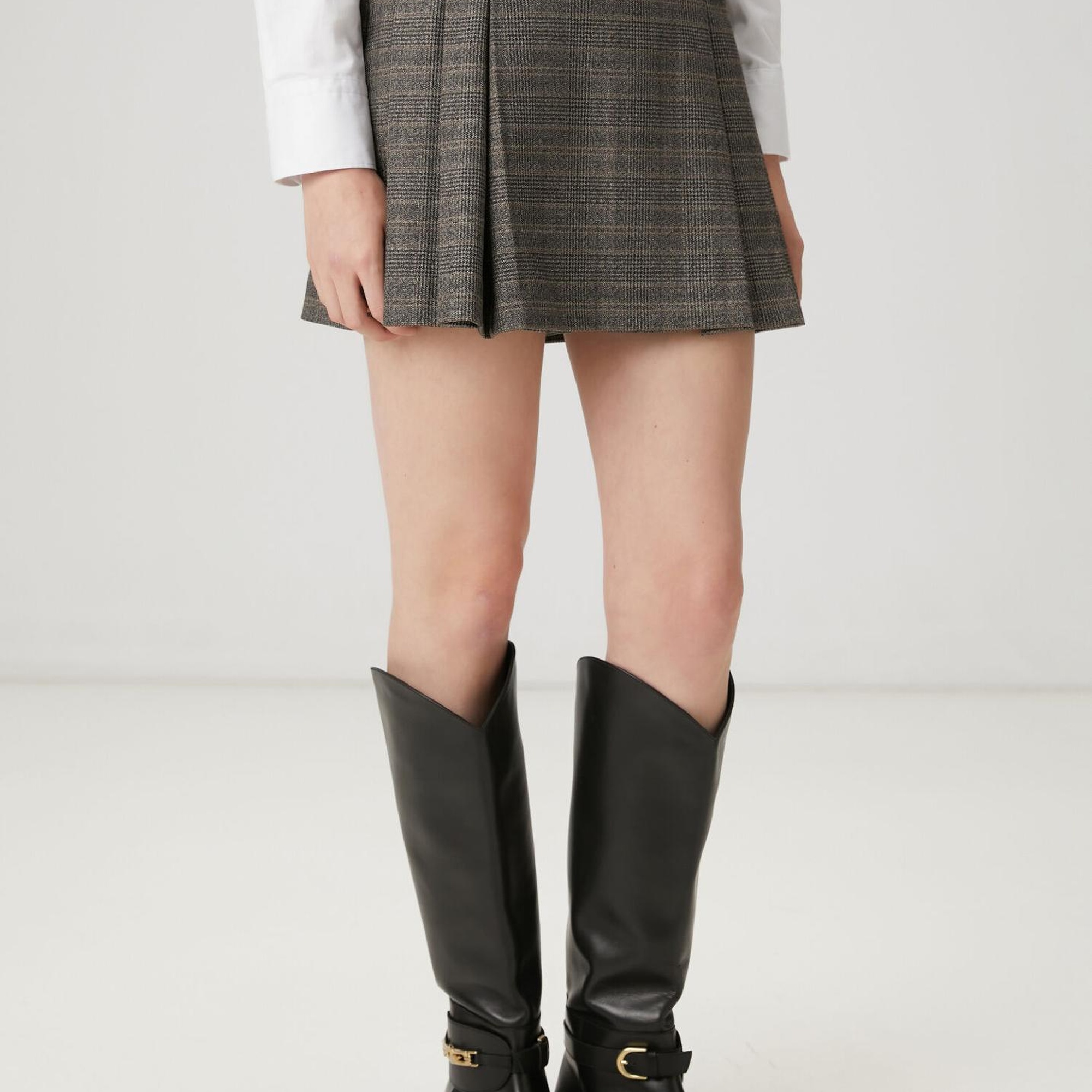 Beymen Club Kadın Gri Ekoseli Şort Etek