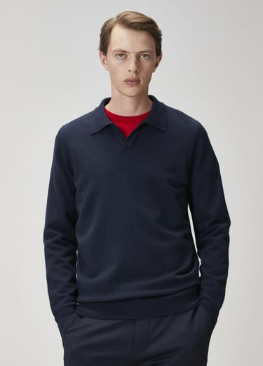  Beymen Club Erkek Lacivert Polo Yaka Triko