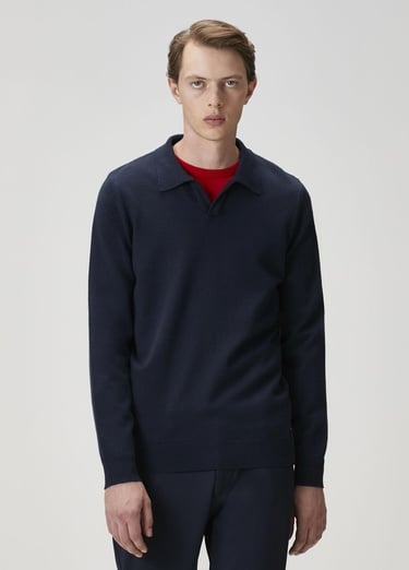  Beymen Club Erkek Lacivert Polo Yaka Triko