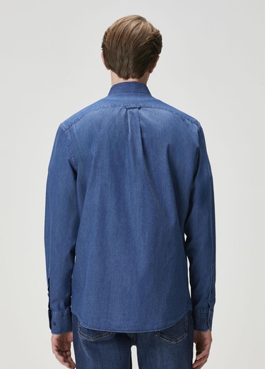  Beymen Club Erkek Comfort Fit Lacivert Denim Gömlek