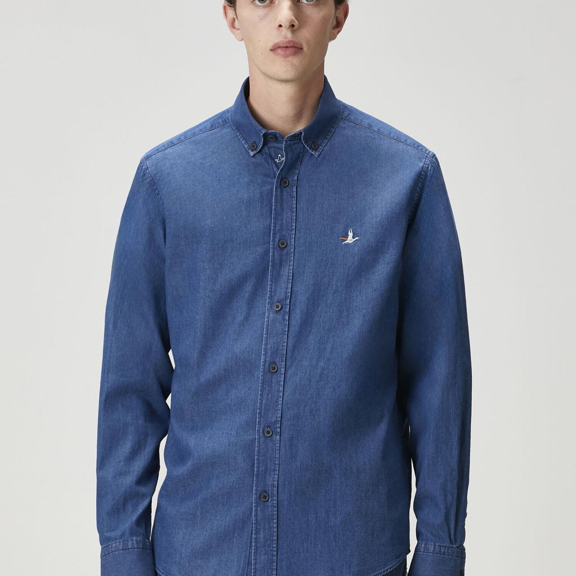 Beymen Club Erkek Comfort Fit Lacivert Denim Gömlek