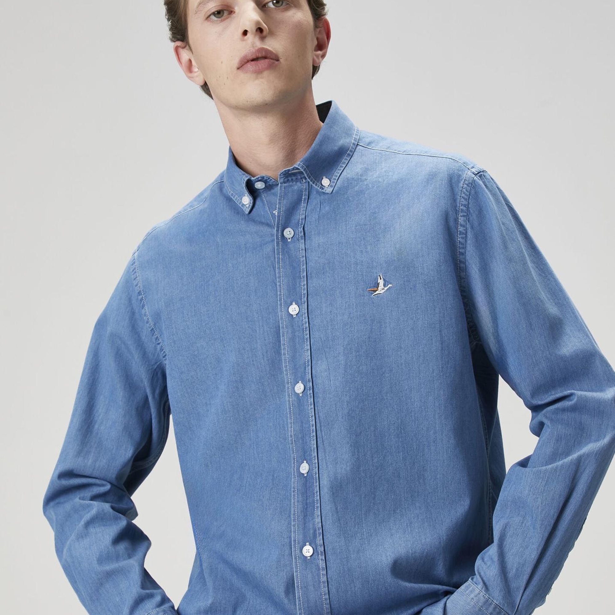 Beymen Club Erkek Comfort Fit Mavi Denim Gömlek