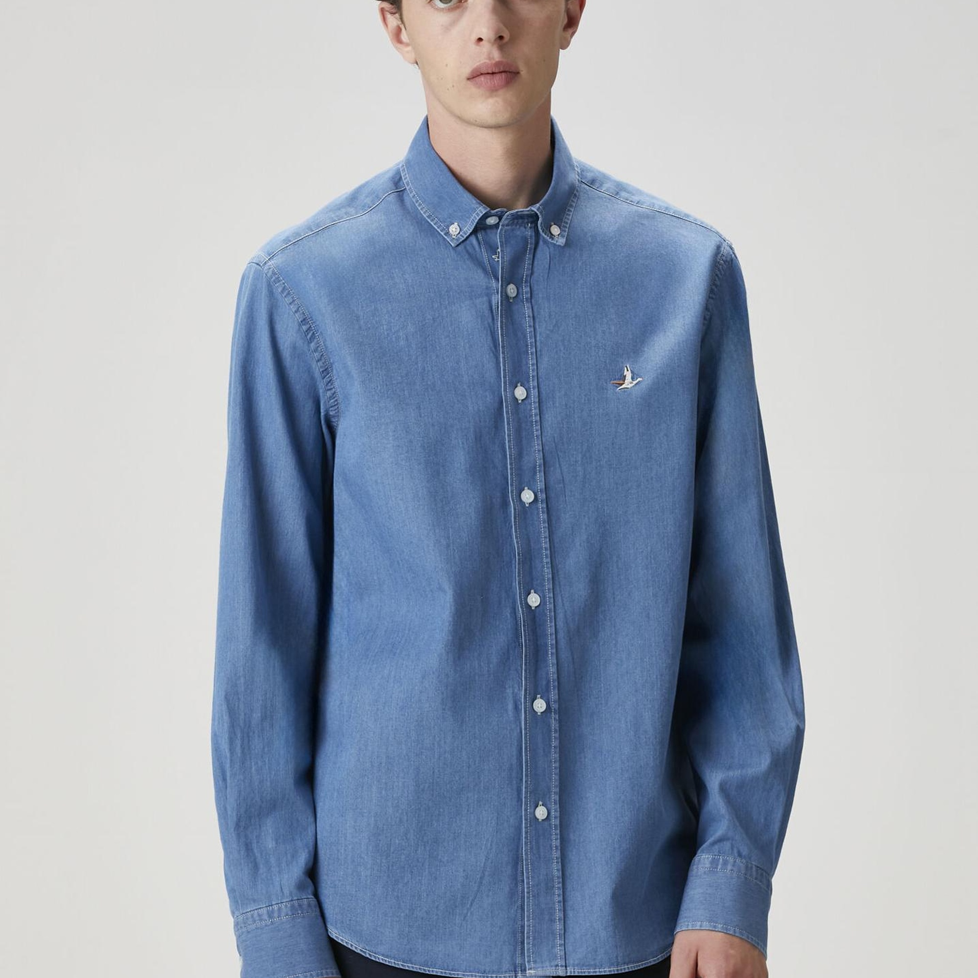 Beymen Club Erkek Comfort Fit Mavi Denim Gömlek