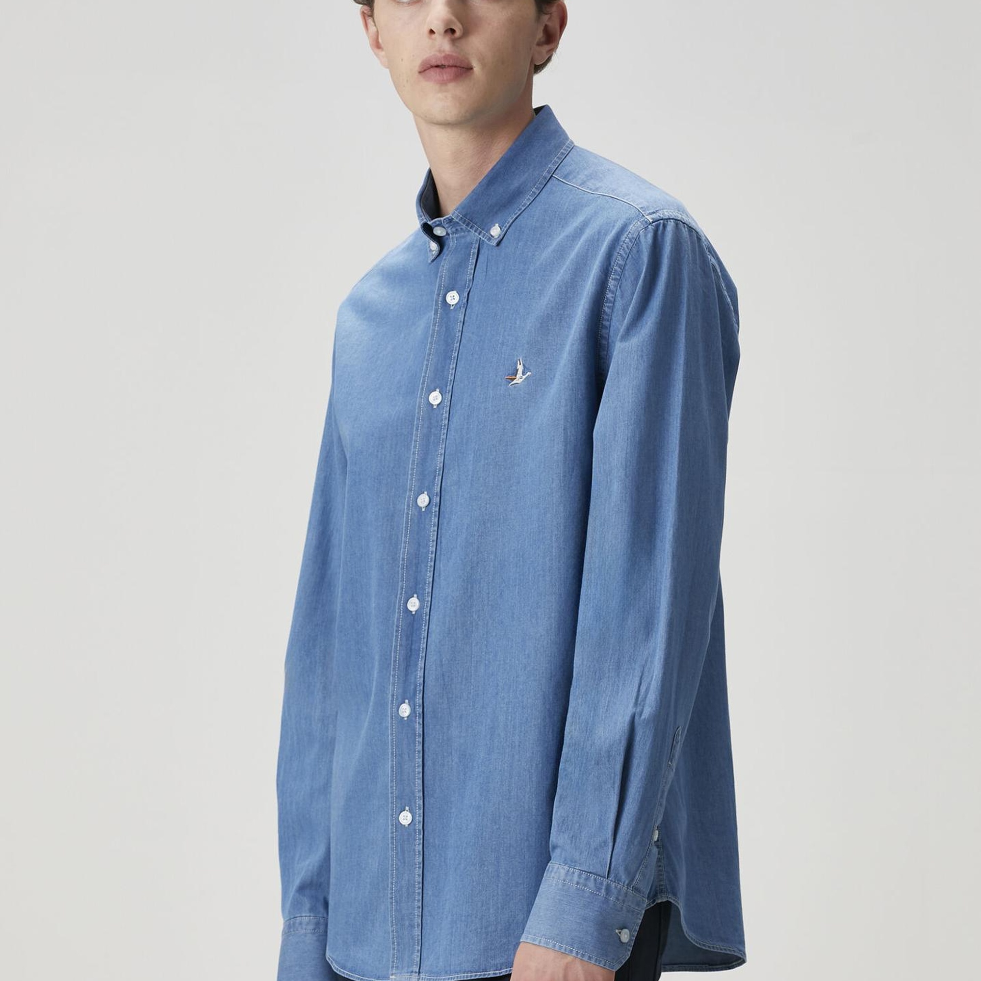 Beymen Club Erkek Comfort Fit Mavi Denim Gömlek