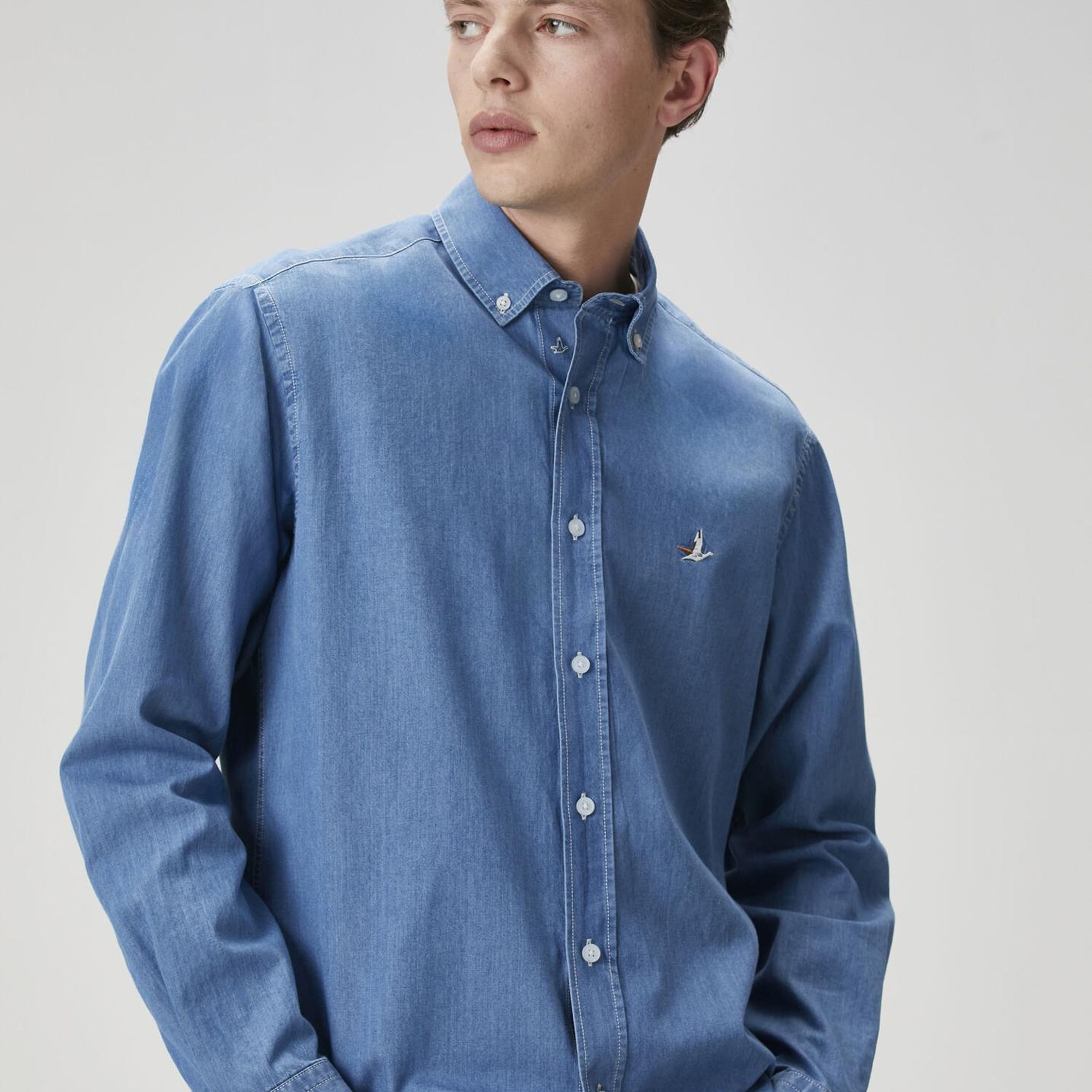 Beymen Club Erkek Comfort Fit Mavi Denim Gömlek