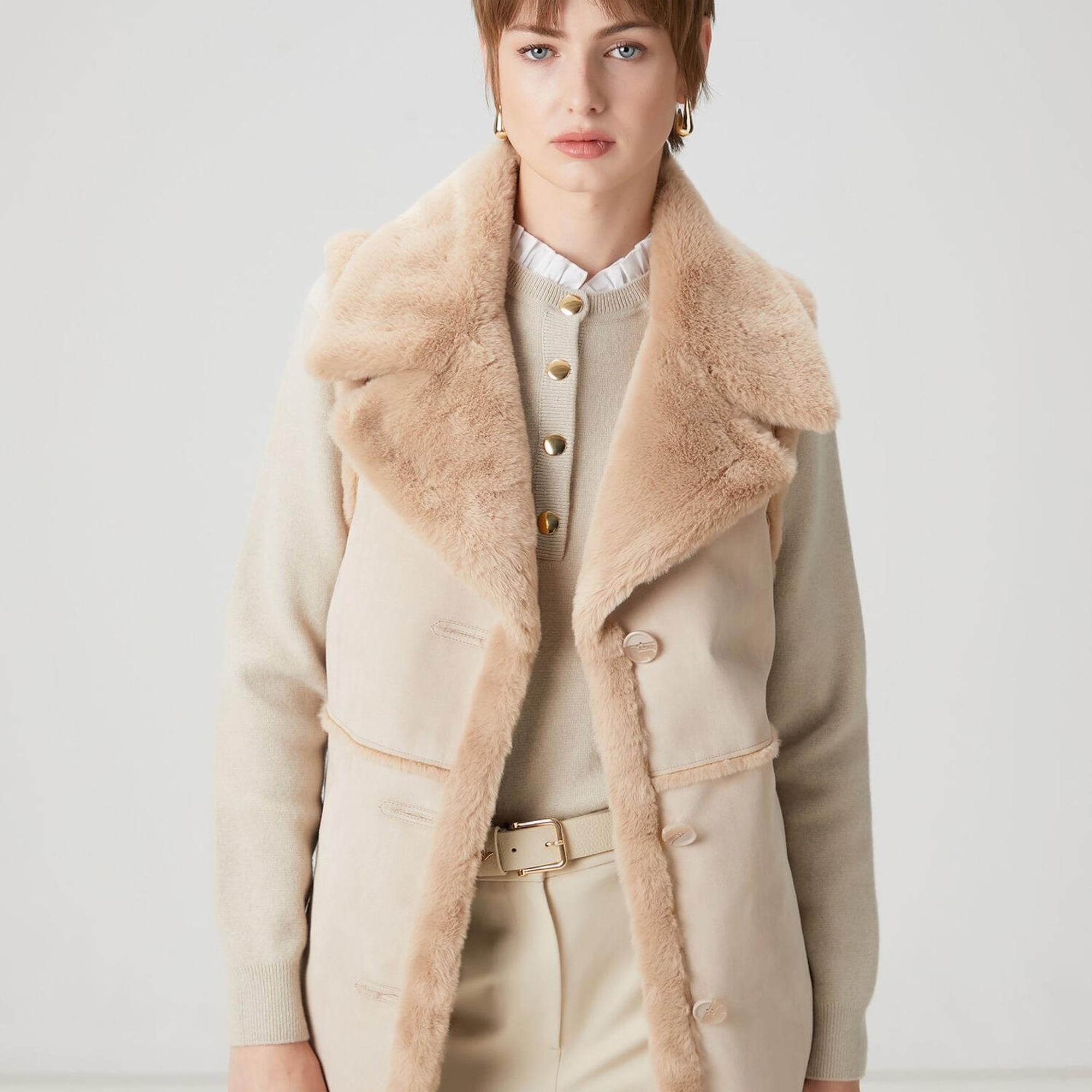 Beymen Club Kadın Taş Suni Kürk Detaylı Yelek