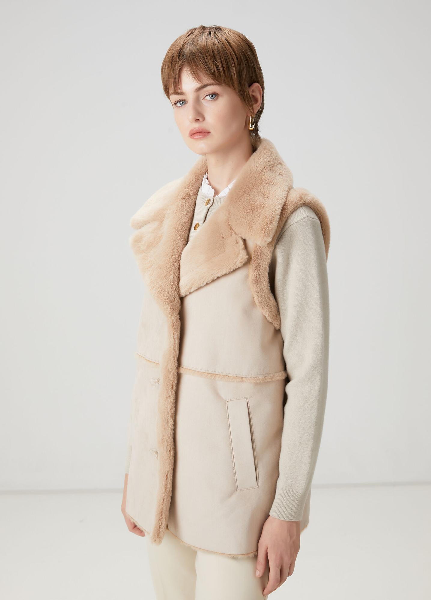  Beymen Club Kadın Taş Suni Kürk Detaylı Yelek