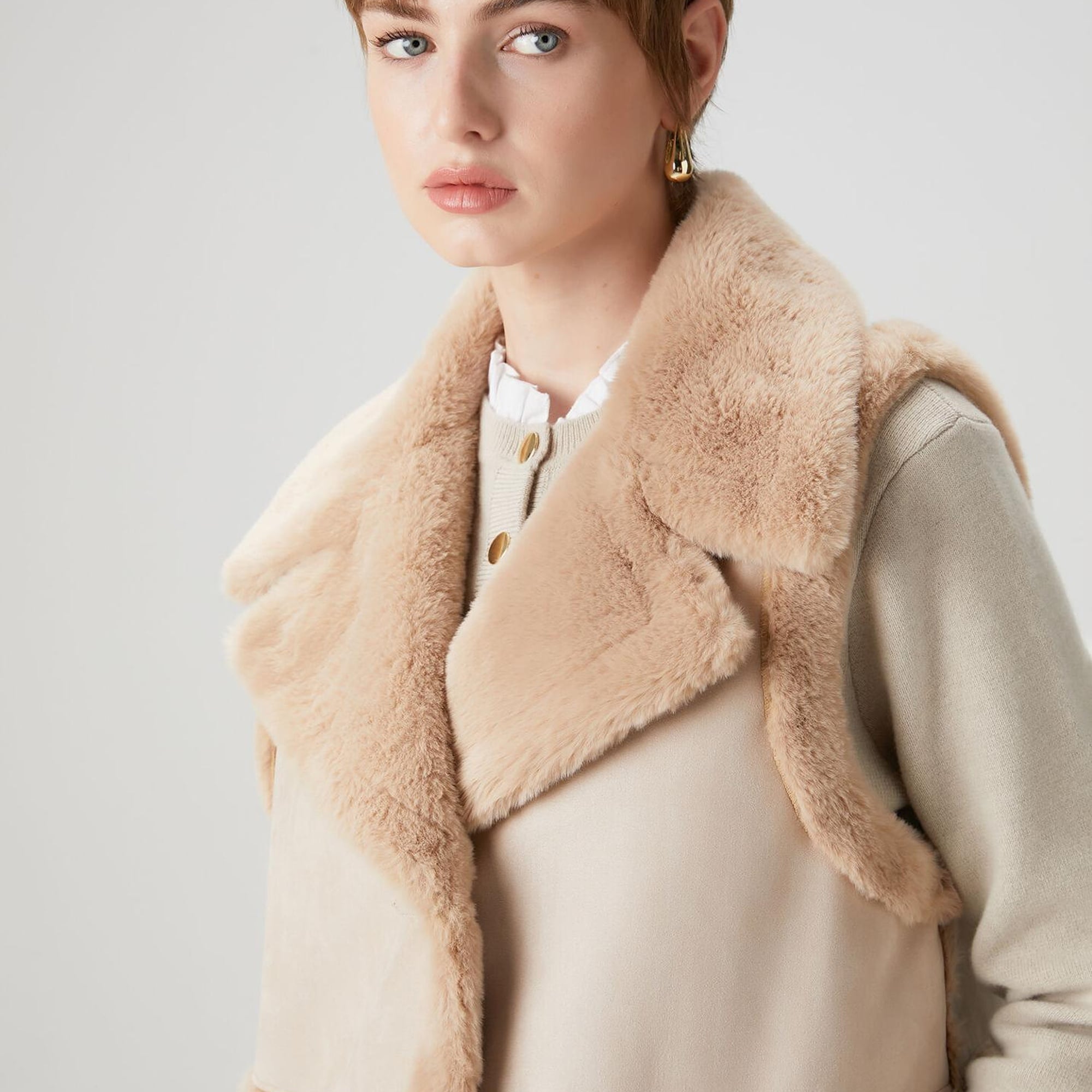 Beymen Club Kadın Taş Suni Kürk Detaylı Yelek