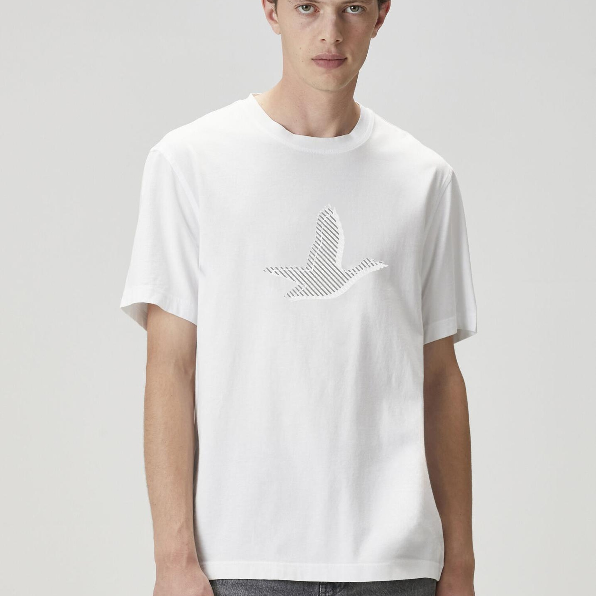 Beymen Club Erkek Beyaz Logo Baskılı T-shirt