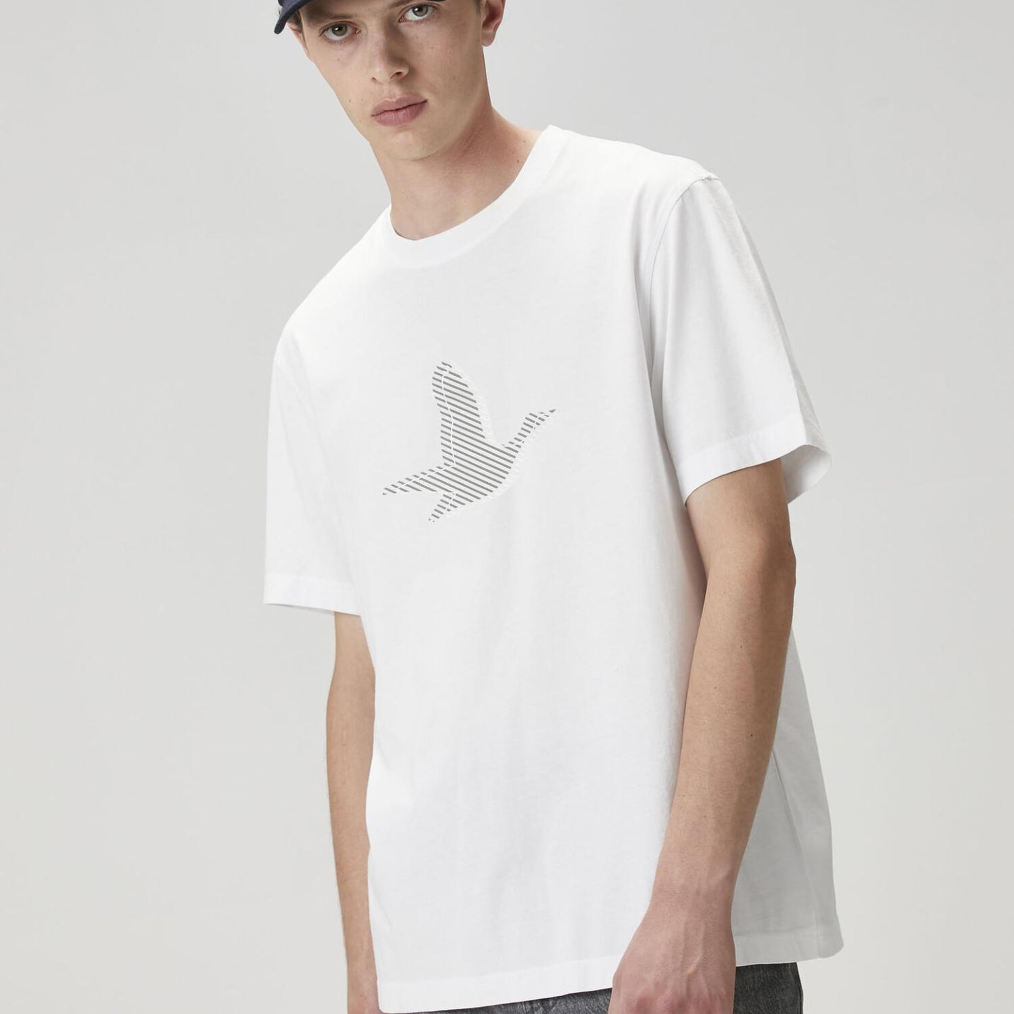 Beymen Club Erkek Beyaz Logo Baskılı T-shirt