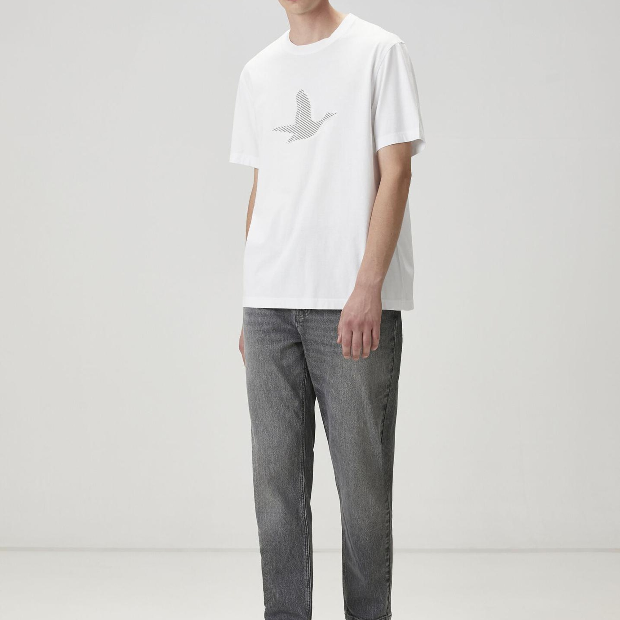 Beymen Club Erkek Beyaz Logo Baskılı T-shirt