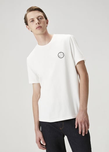  Beymen Club Erkek Kırık Beyaz Kaz Nakışlı T-shirt