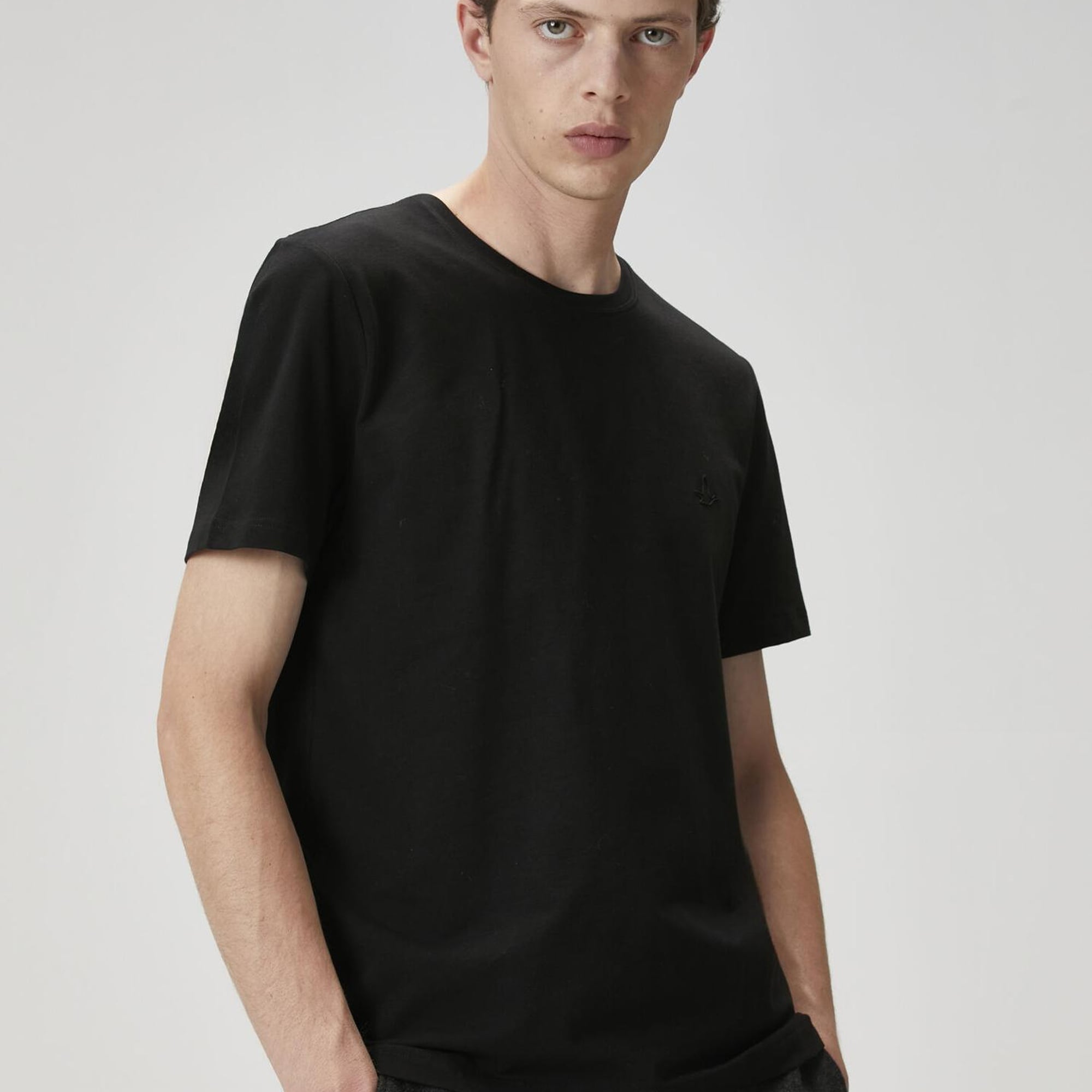 Beymen Club Erkek Siyah Logo Baskılı T-shirt