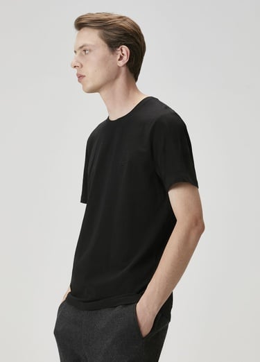  Beymen Club Erkek Siyah Logo Baskılı T-shirt