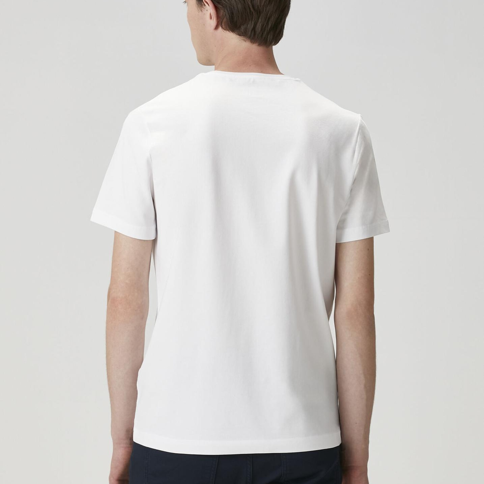 Beymen Club Erkek Kırık Beyaz Logo Baskılı T-shirt