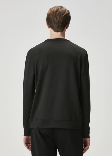  Beymen Club Erkek Siyah Logo Baskı Detaylı Sweatshirt
