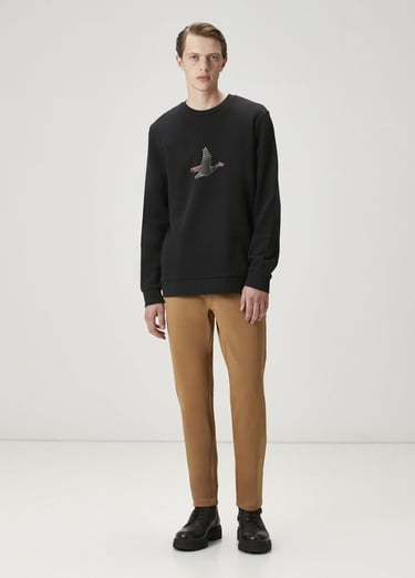  Beymen Club Erkek Siyah Logolu Sweatshirt