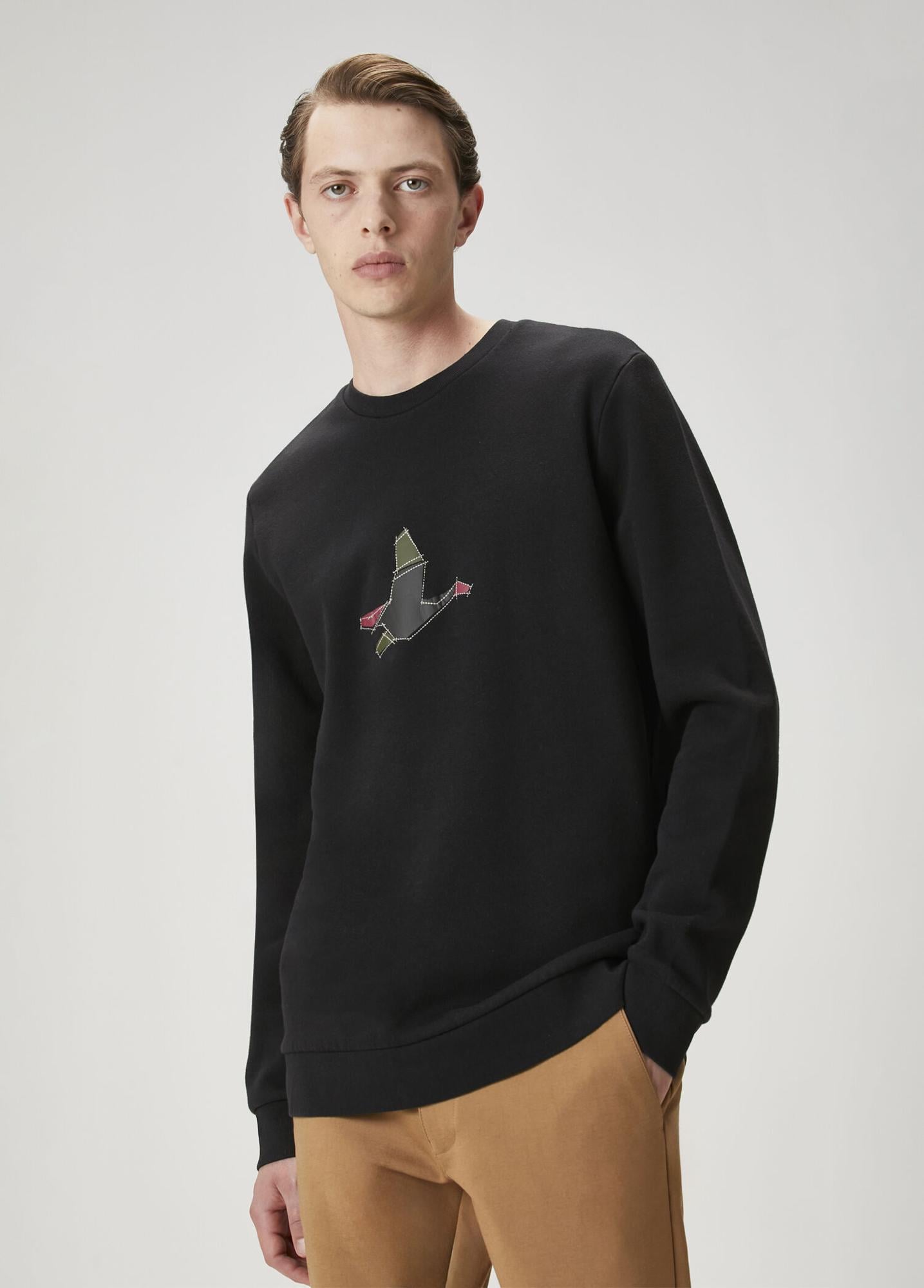  Beymen Club Erkek Siyah Logolu Sweatshirt