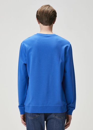  Beymen Club Erkek Saks Kaz Nakışlı Sweatshirt