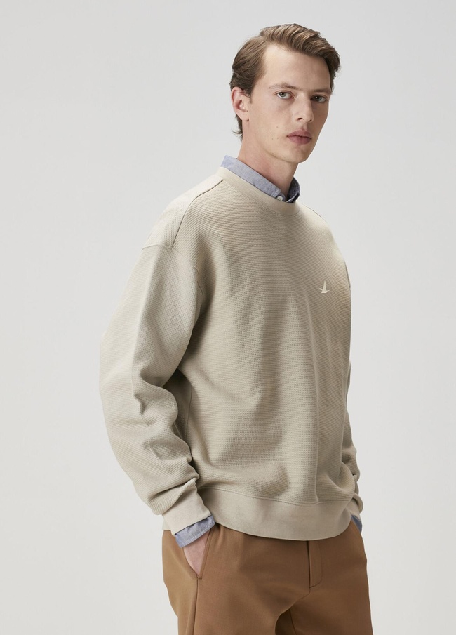  Beymen Club Erkek Koyu Bej Sweatshirt