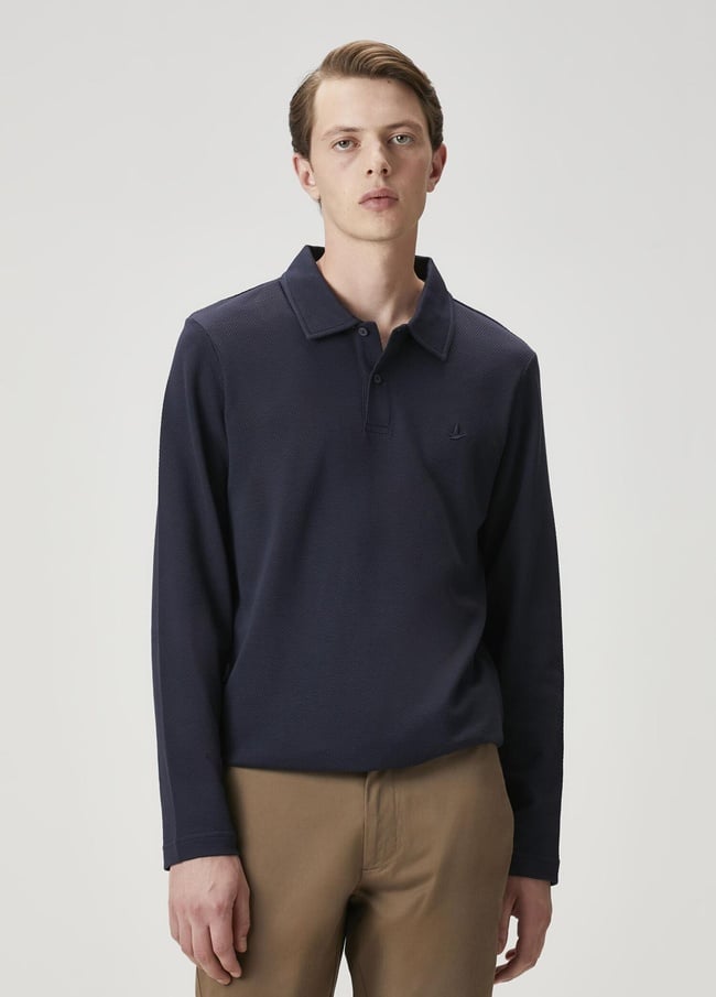  Beymen Club Erkek Lacivert Polo Yaka Sweatshirt