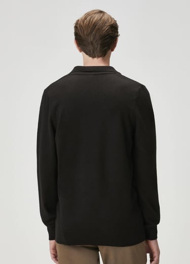  Beymen Club Erkek Siyah Polo Yaka Triko