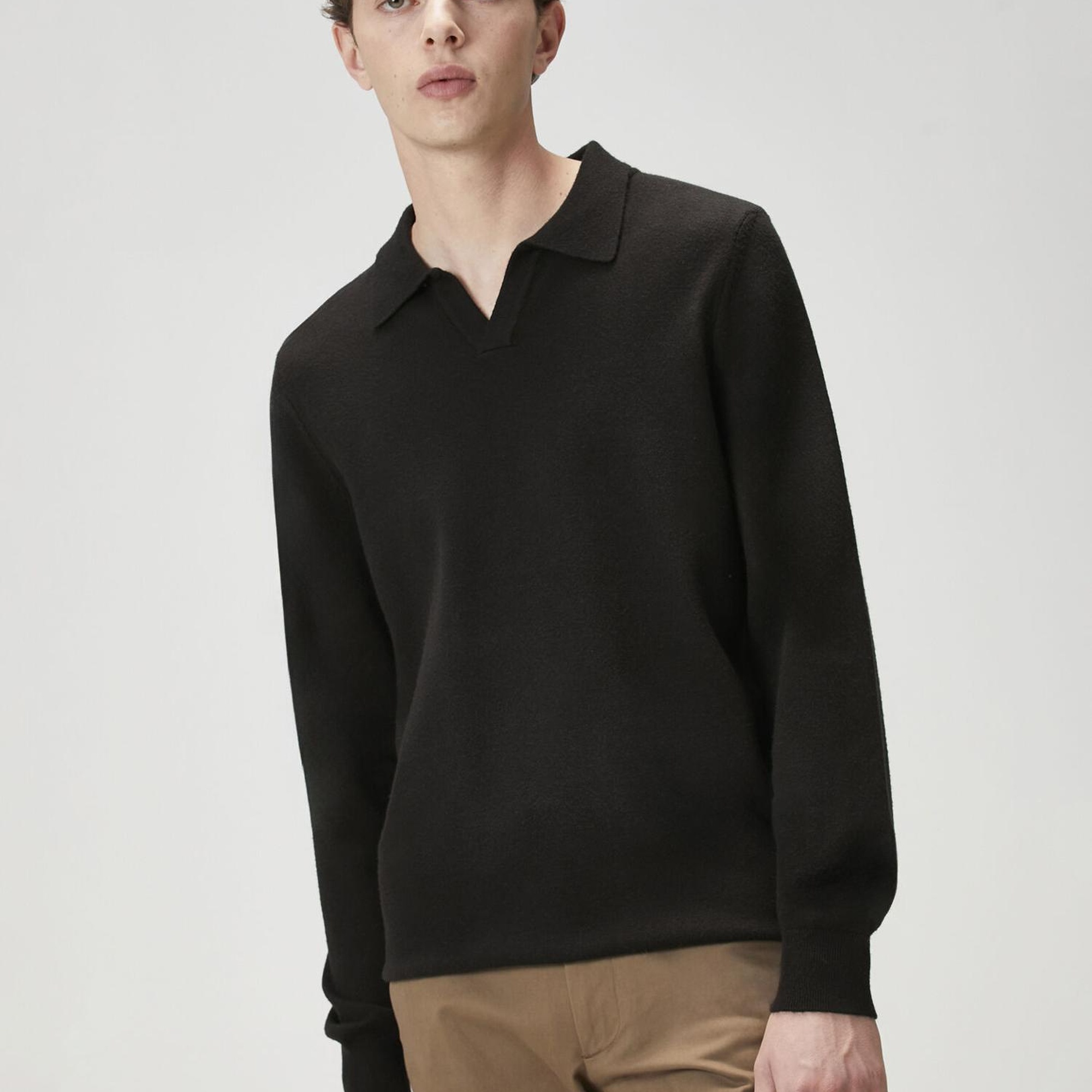 Beymen Club Erkek Siyah Polo Yaka Triko