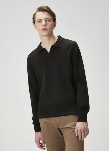  Beymen Club Erkek Siyah Polo Yaka Triko