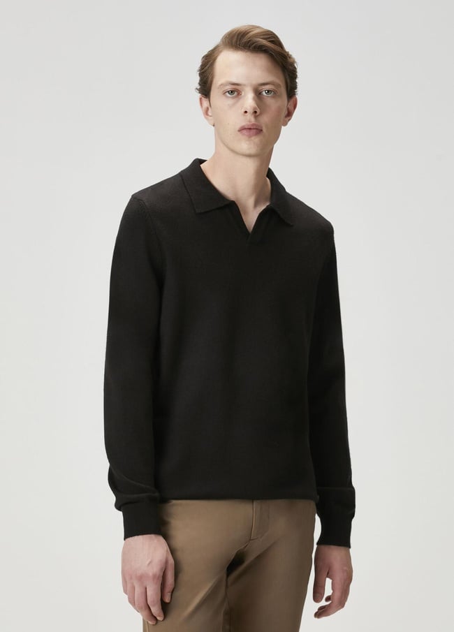  Beymen Club Erkek Siyah Polo Yaka Triko