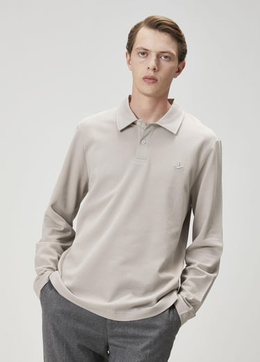  Beymen Club Erkek Bej Polo Yaka Sweatshirt