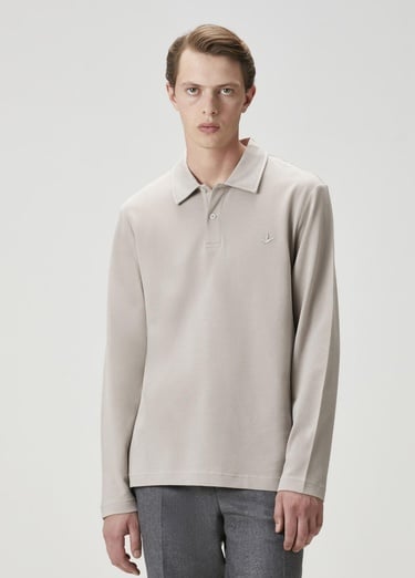  Beymen Club Erkek Bej Polo Yaka Sweatshirt