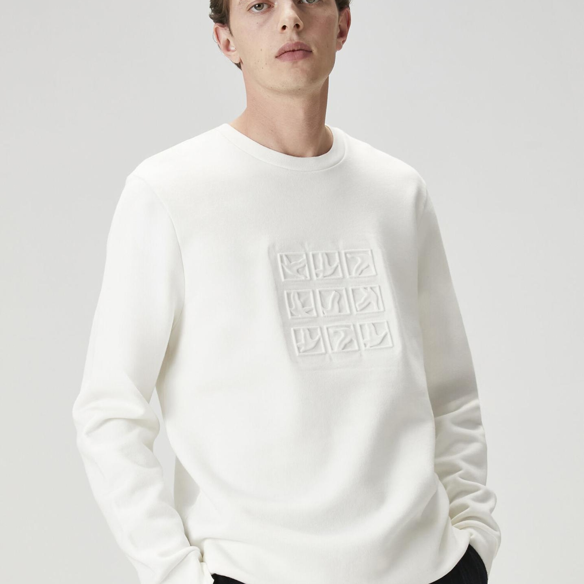 Beymen Club Erkek Beyaz Logo Baskılı Sweatshirt