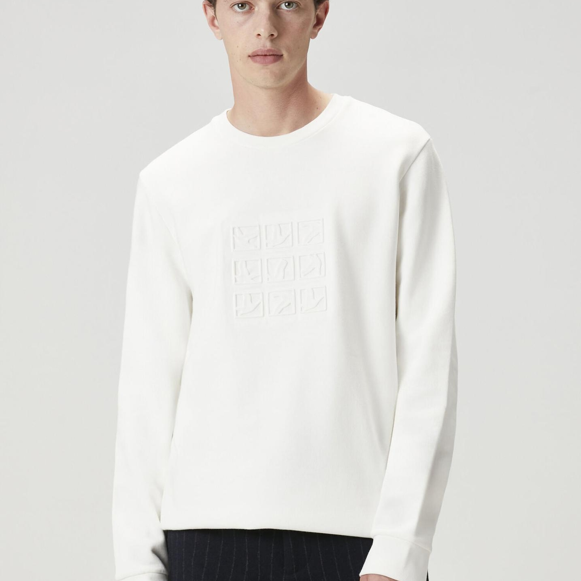Beymen Club Erkek Beyaz Logo Baskılı Sweatshirt