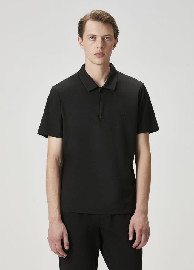  Beymen Club Erkek Comfort Fit Siyah Polo Yaka T-shirt
