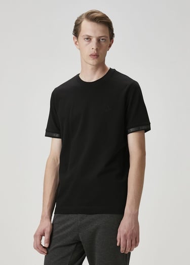  Beymen Club Erkek Siyah Logo Baskılı T-shirt