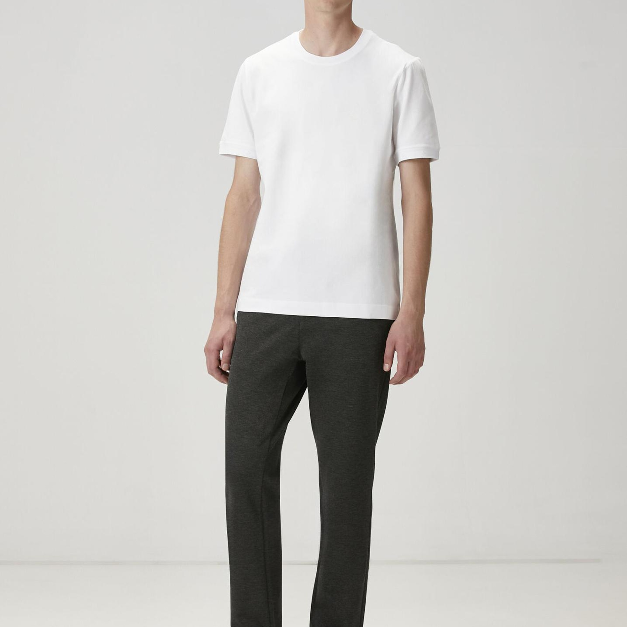 Beymen Club Erkek Kırık Beyaz Logo Baskılı T-shirt