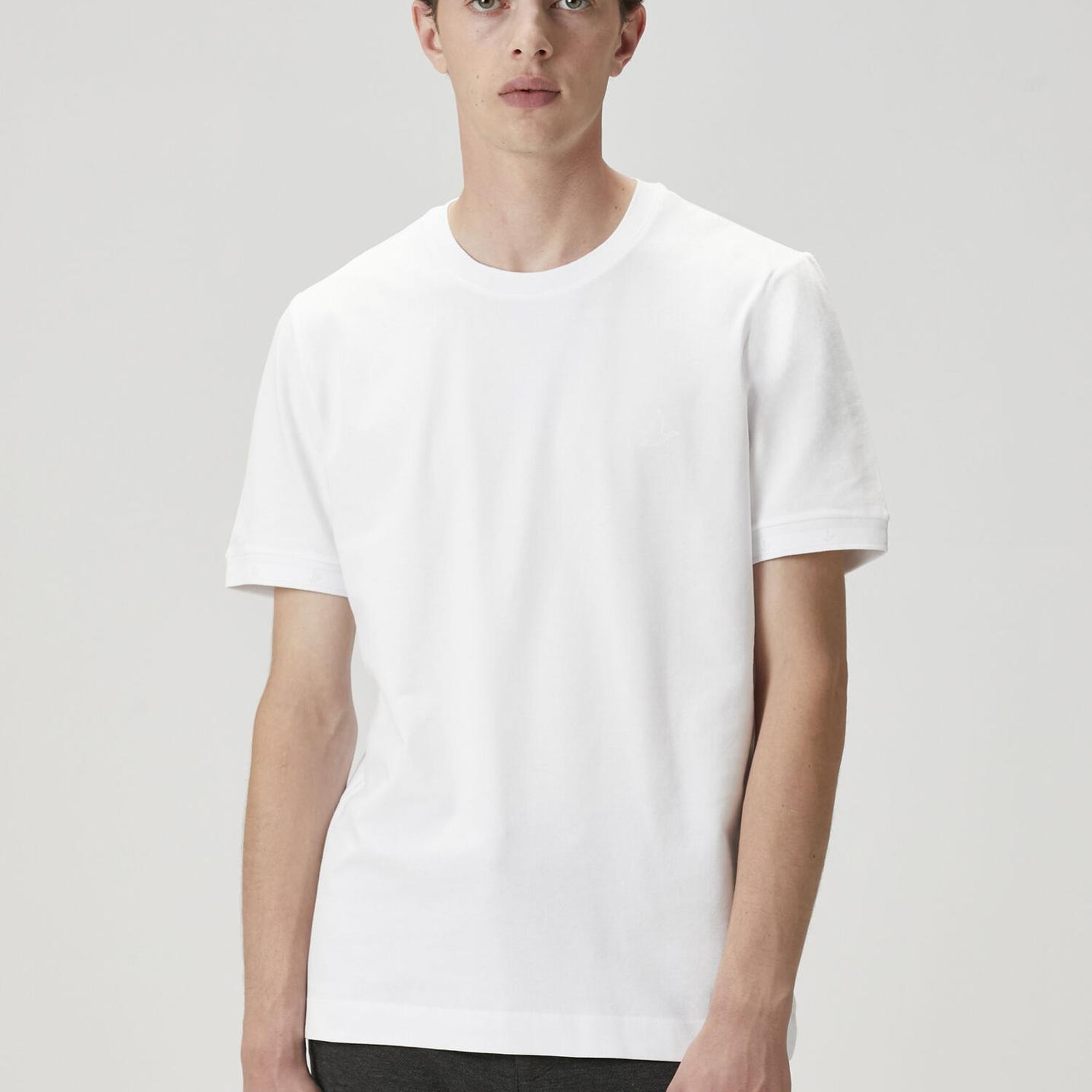 Beymen Club Erkek Kırık Beyaz Logo Baskılı T-shirt