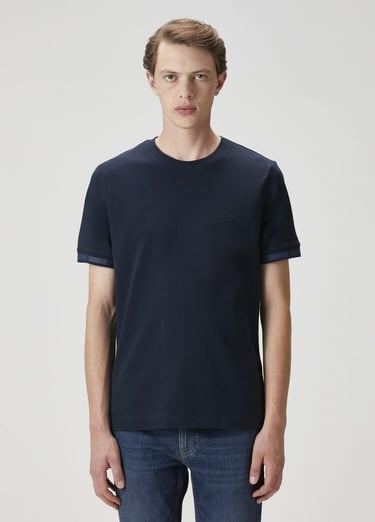  Beymen Club Erkek Lacivert Logo Baskılı T-shirt