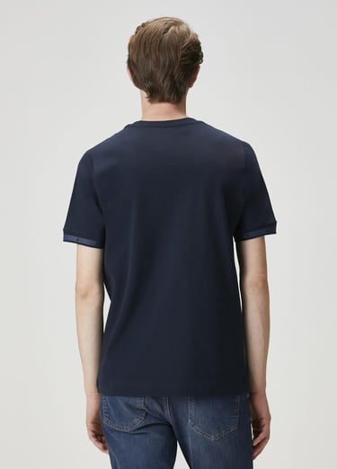  Beymen Club Erkek Lacivert Logo Baskılı T-shirt