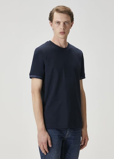  Beymen Club Erkek Lacivert Logo Baskılı T-shirt