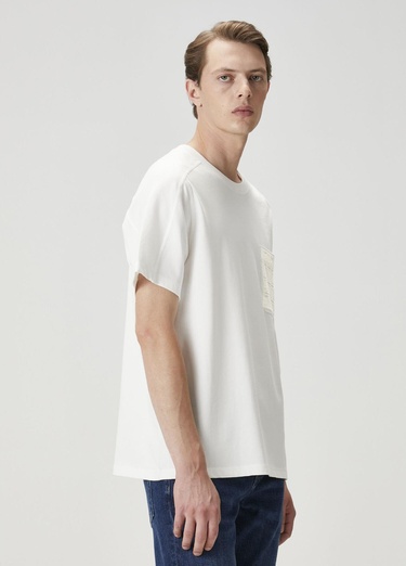  Beymen Club Erkek Beyaz Logo Detaylı T-shirt