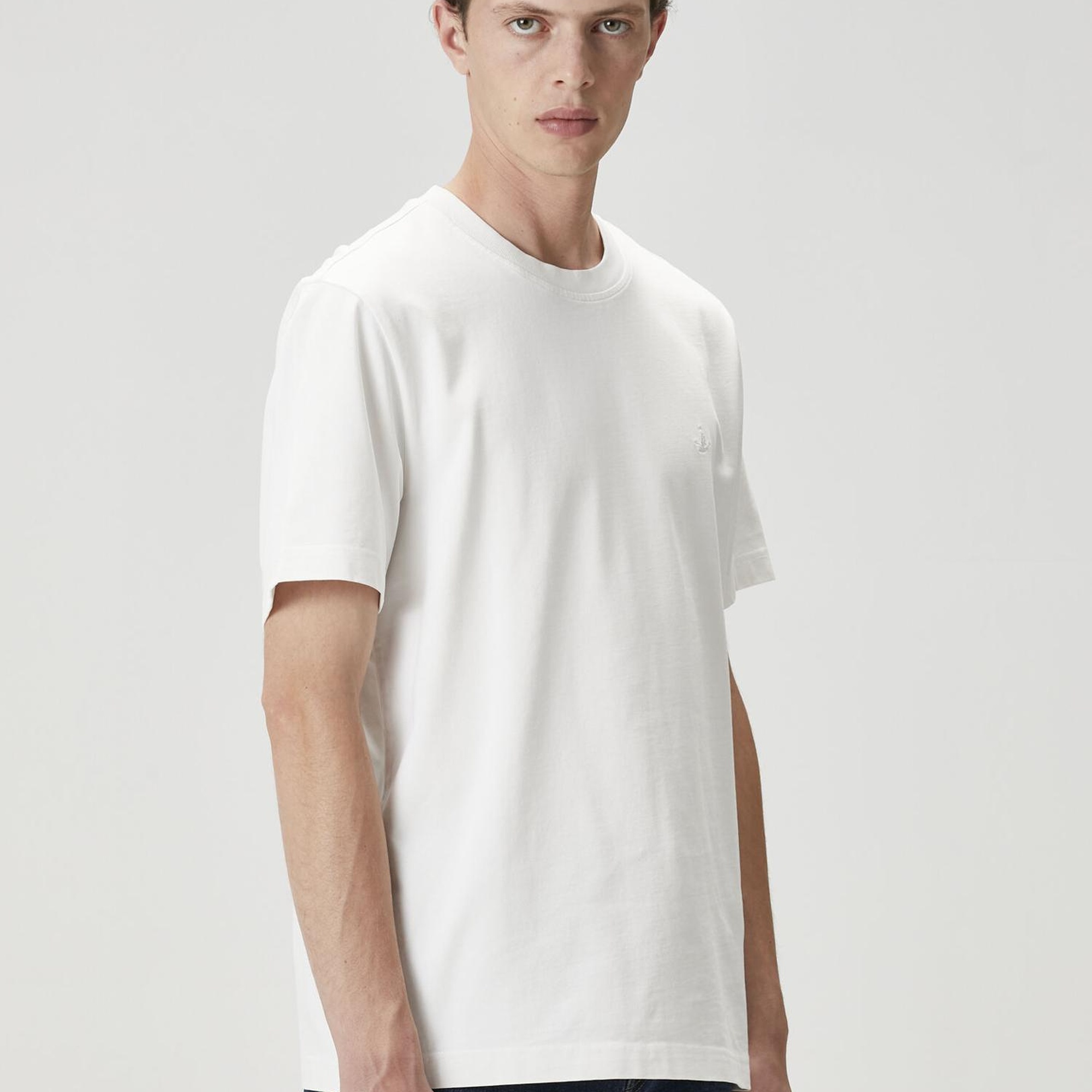 Beymen Club Erkek Relax Fit Beyaz Basic T-shirt