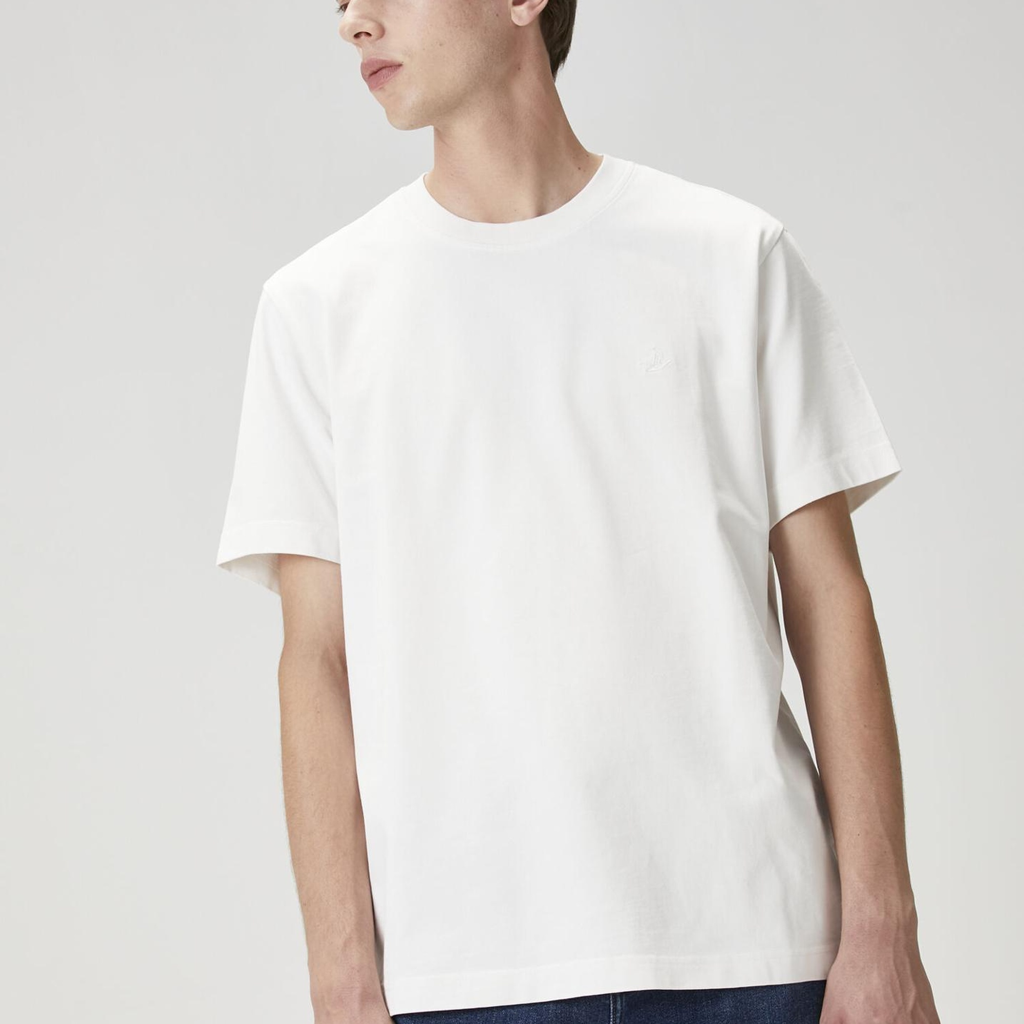 Beymen Club Erkek Relax Fit Beyaz Basic T-shirt