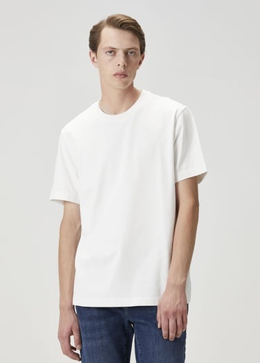  Beymen Club Erkek Relax Fit Beyaz Basic T-shirt