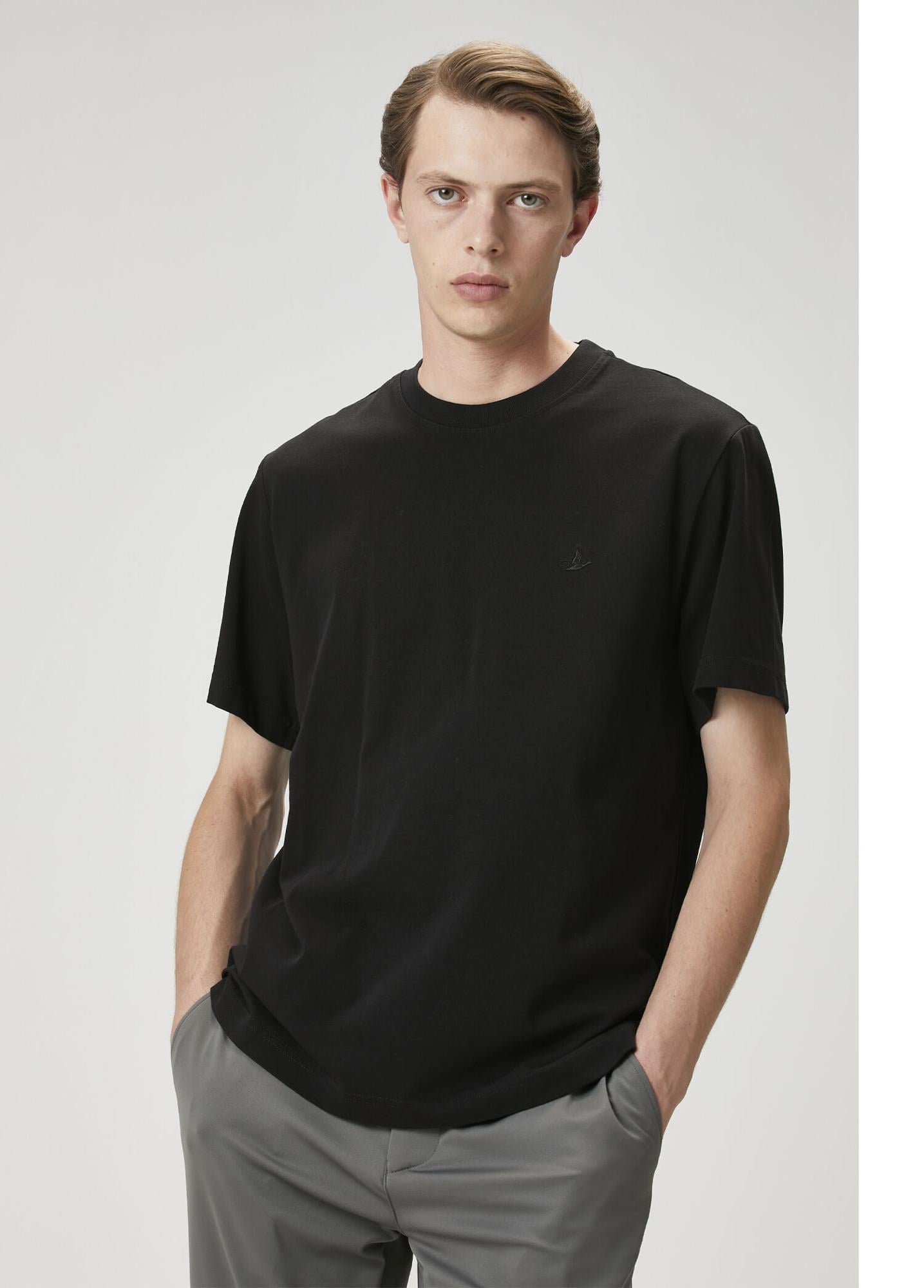  Beymen Club Erkek Relax Fit Siyah Basic T-shirt