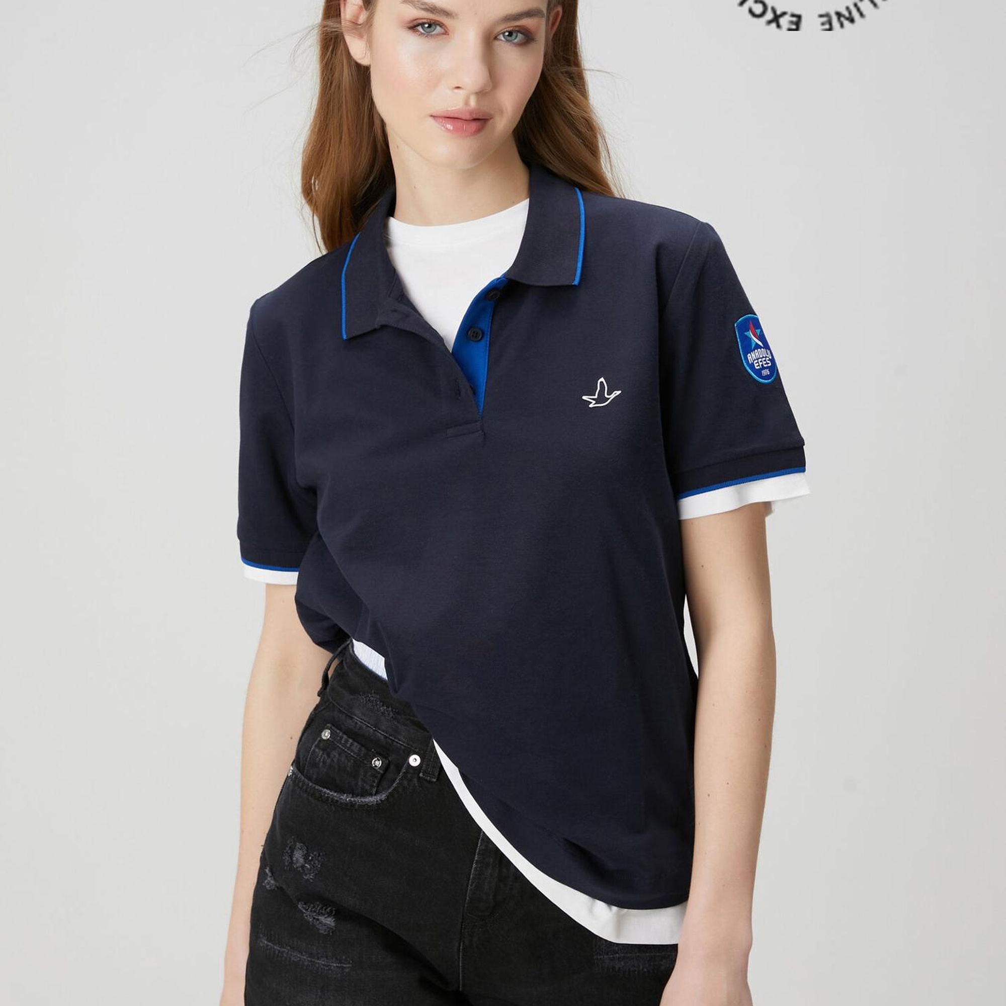 Beymen Club Kadın x Anadolu Efes Lacivert Polo T-shirt
