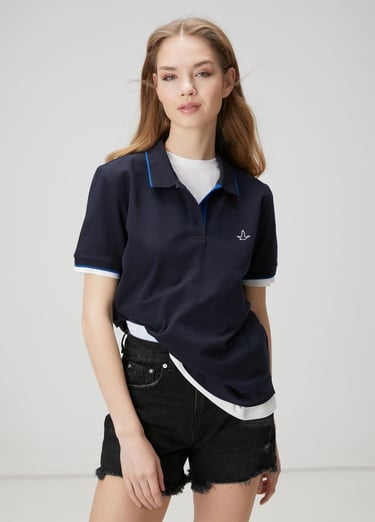  Beymen Club Kadın x Anadolu Efes Lacivert Polo T-shirt