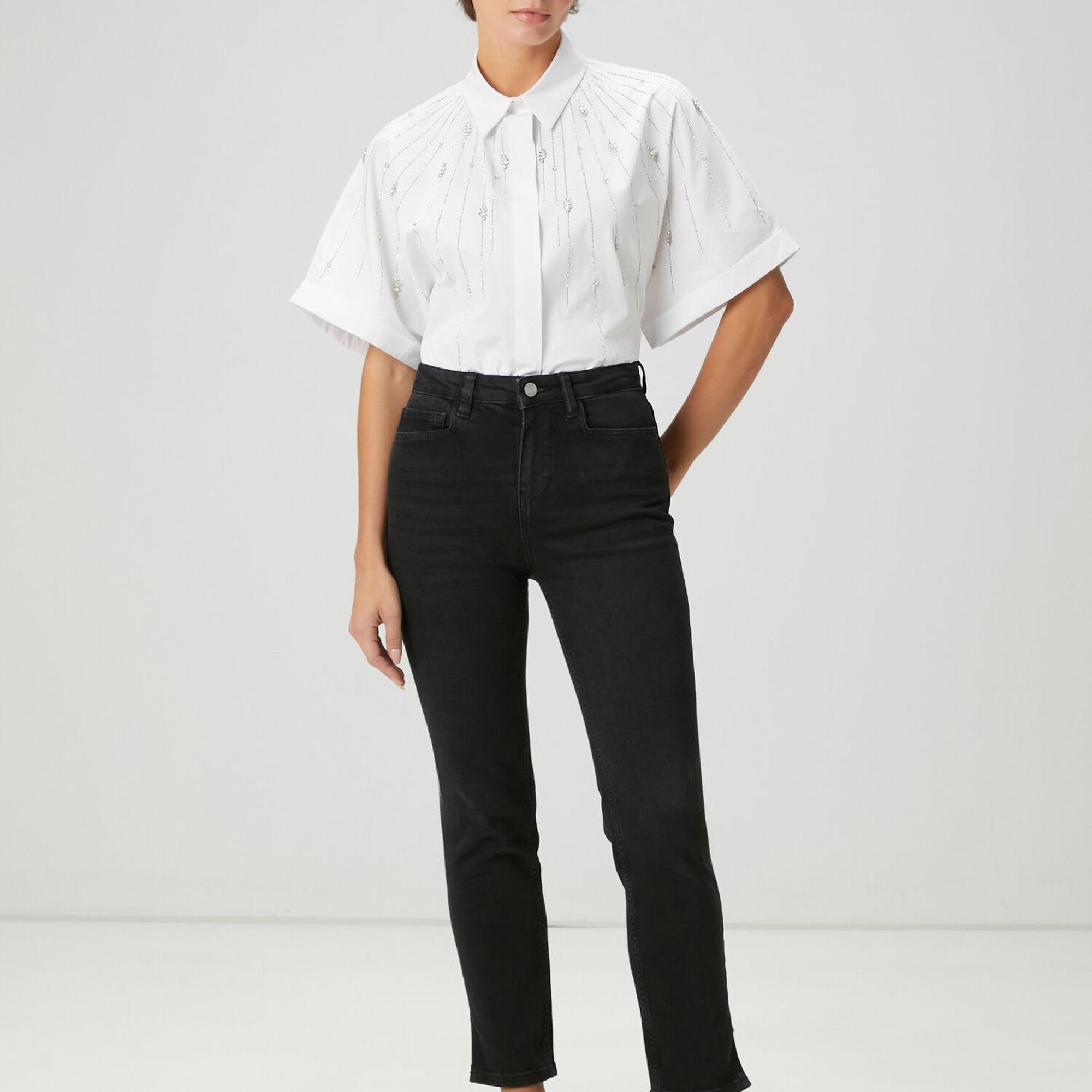 Beymen Club Kadın Slim Straight Siyah Jean Pantolon